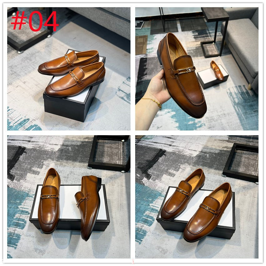 

Luxurious Men Classic Business Dress Shoes for Man Designer Dress Shoes Pointed Toe Slip On Formal Male Wedding Shoes Lattice Large Size 45, #07