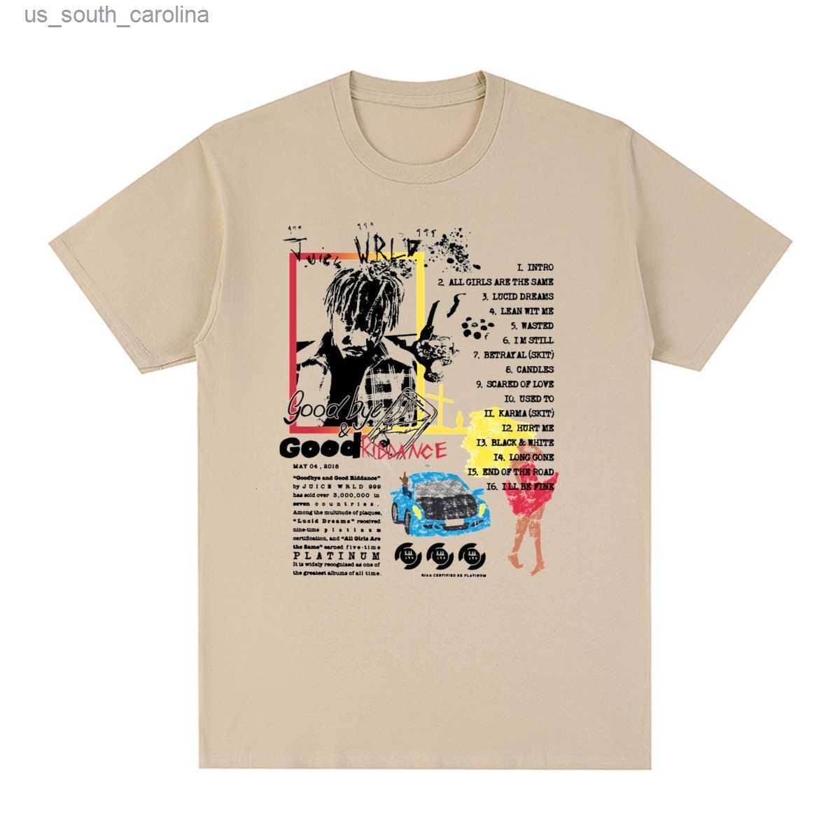 

Women' T-Shirt Men  T Shirts JUICE WRLD Vintage T shirt Hip Hop Rap Musician Fashion Casual boys girls Gifts Cotton Men T shirt Tee Tshirt Womens Tops 230308 L230522, White