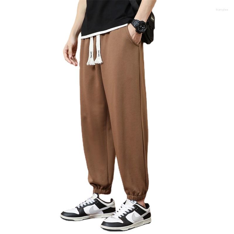 

Men's Pants Trend R Casual Soft Loose Drawstring Men's Straight Joggers Plus Sports Baggy Sweatpants Outdoors Streetwear, Yk103-black