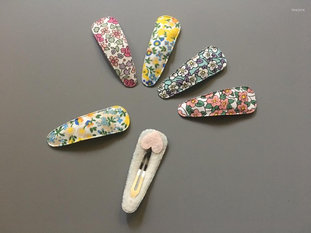 

Hair Accessories Retail 4pcs/set Fashion Cute Floral Hairpins Solid Flower Barrettes Snap Clips Princess Headwear, Picture shown