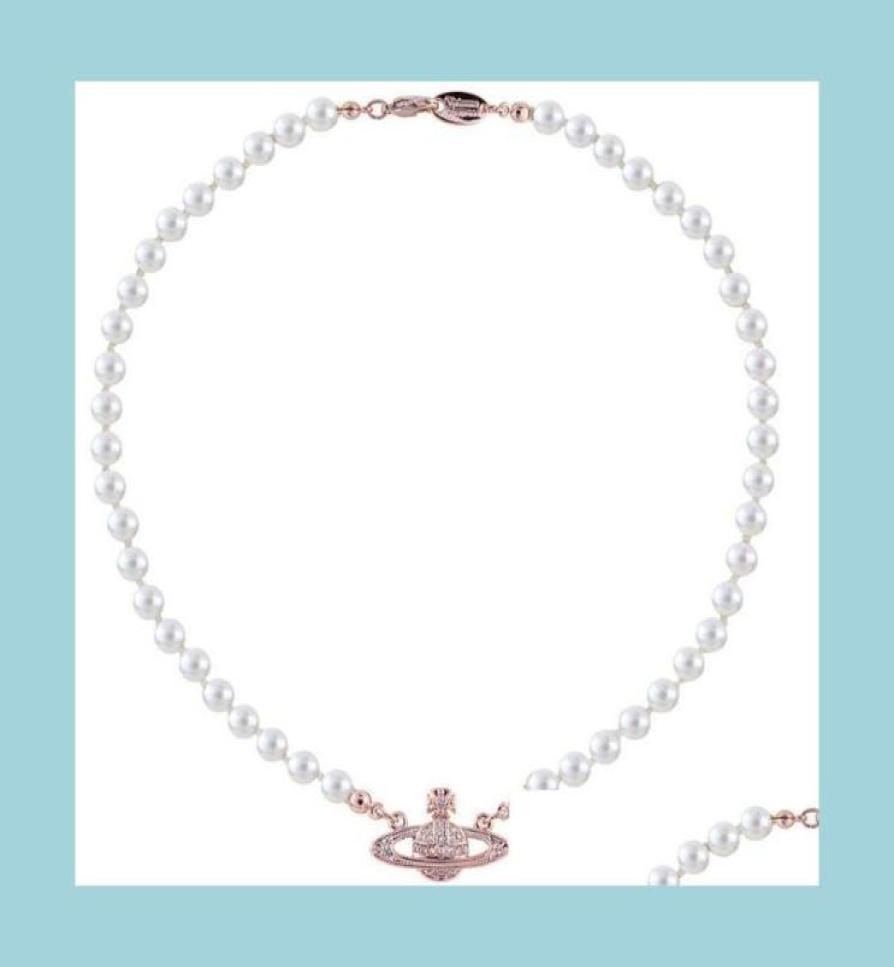 

Pendant Necklaces 4 Colors Pearl Satellite Choker Necklace Elegant Clavicle Pendant Punk Necklaces Baroque Pearls Statement Torque6833075