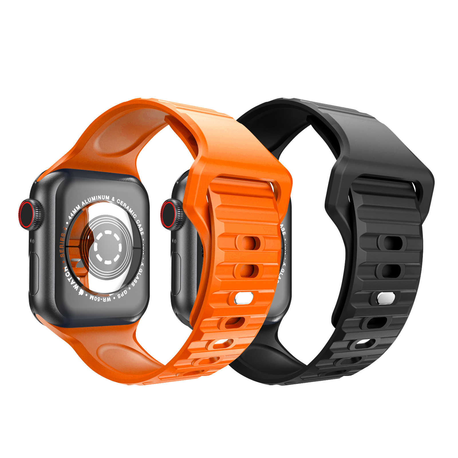 2PCS Silicone Watchstrap Bracelet Bands For Apple watch Iwatch7 6 5 4 3 40mm 41mm 45mm 49mm-image-868808631