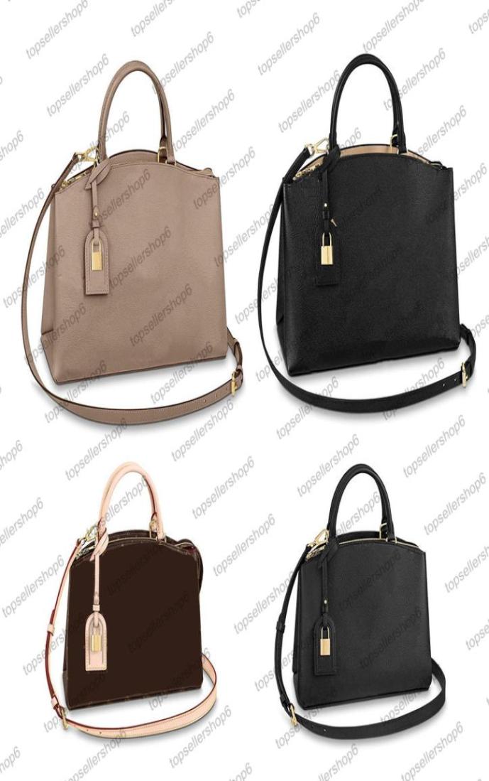 

M45811 M45898 GRAND PETIT PALAIS Designer women shopping bag oversized letter flower embossed genuine Cowhideleather purse handba1282453, Cream