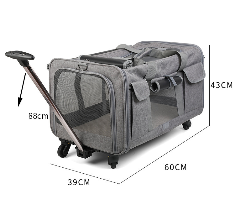 Fashion Travel Suitcase Luggage Luxurys Men Women Unisex Trunk Bag Spinner Duffel Bags 55cm Pet Trolley Case Detachable Universal Wheel Breathabl-image-868789484