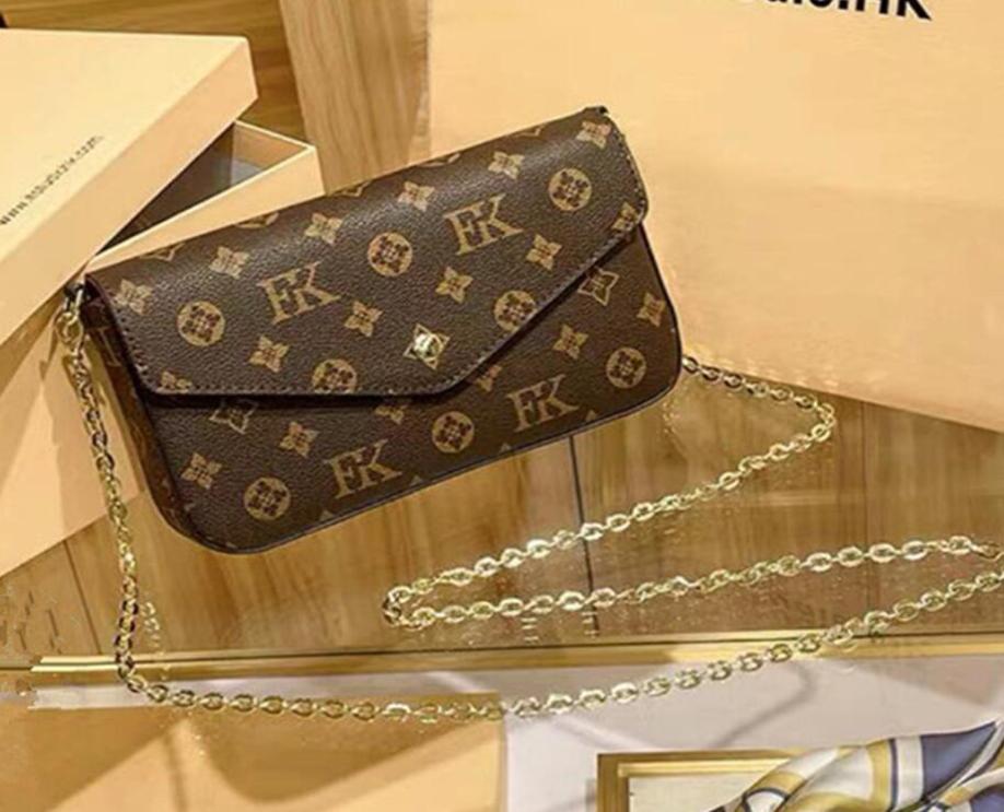 

Women Messenger Leather handbag Evening Bag Original box high quality flower checkers date code serial number embossed patterns ha7198192, Nude