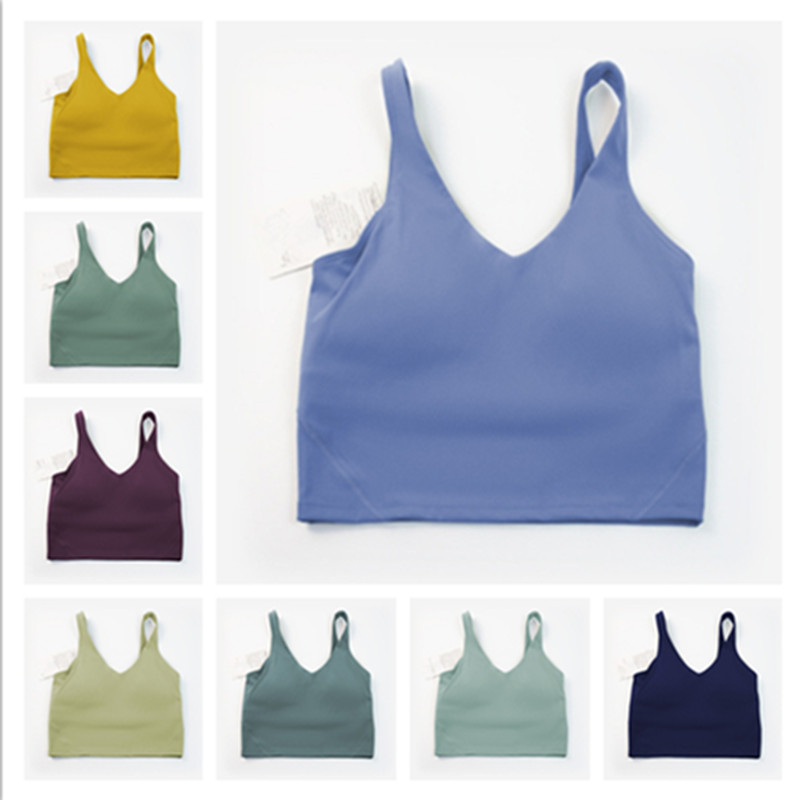 

LU-001 U-Shaped women Sports Yoga Bra Sexy Tank Top Tight Yoga Vest With Chest Pad No Buttery Soft Athletic Fitness Clothe Custom lulus lemon, 0017