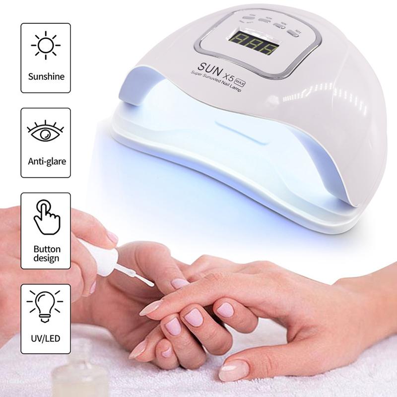 

Nail Dryers Lamp For Manicure 80/54w UV LED Drying Nails Dryer Machine Gel Polish Auto Sensing Tools LCD Display, Gray