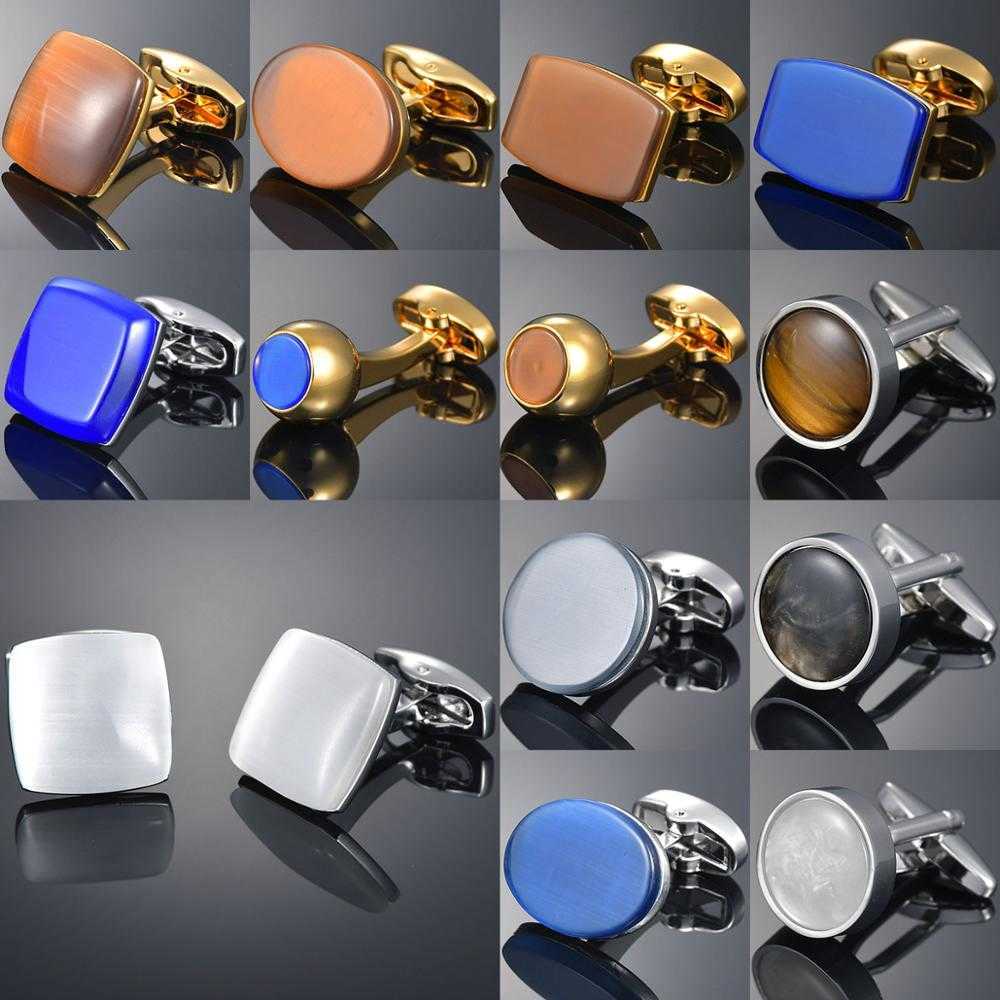 

Cuff Links Jewelry Shirt Brand Black/Brown/Blue/Grey Cufflinks High Quality Luxury Wedding Men's Guests G220525
