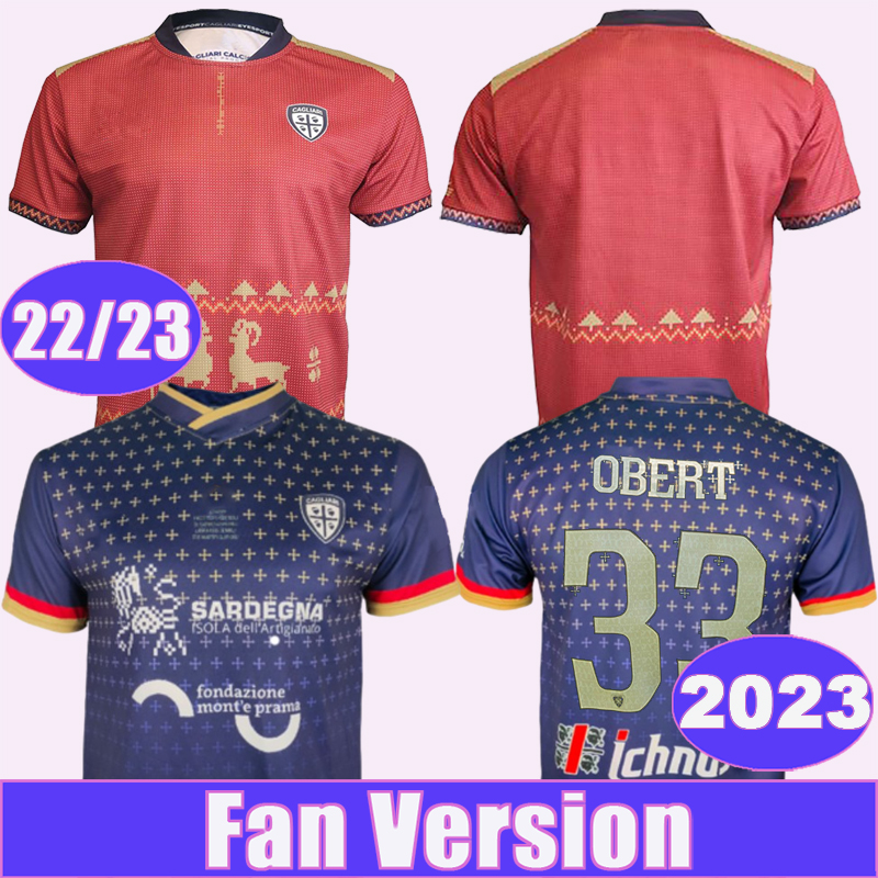 

2023 Cagliari Calcio Mens Soccer Jerseys Special Edition 22 23 Christmas NANDEZ VIOLA LAPADULA ZAPPA Football Shirt Short Sleeve Uniforms, Qm10805 22 23 christmas no patch