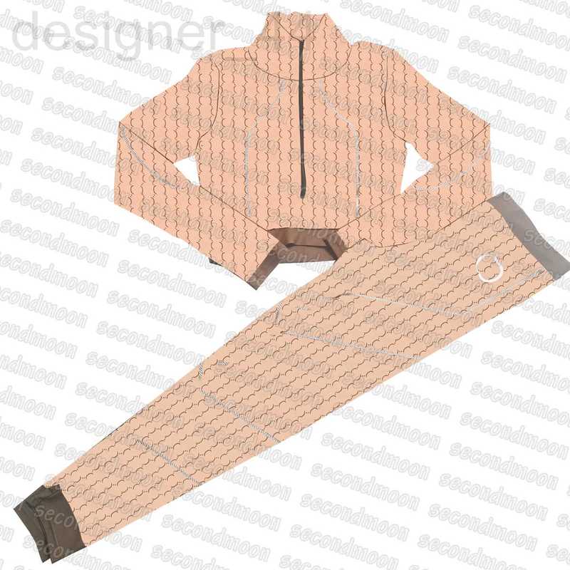 

Women' Tracksuits designer Women Designer Tracksuit Letters Printed Yoga Outfit Long Sleeve Sport Half Zipper Gym Sportwear OH59, As pic