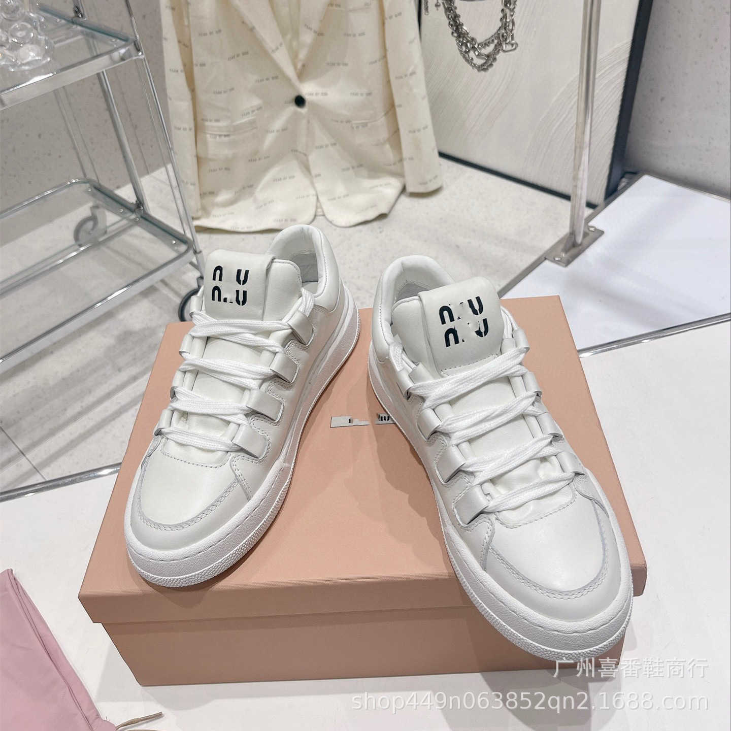 

Miao Family Thick Sole Small White Shoes Women's Shoes 2023 Spring/Summer Fashion New Casual Sports Shoes Round Toe Board Shoes