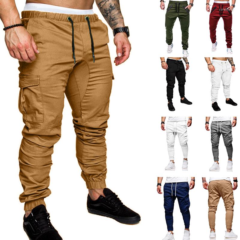 

Men's Pants 2023 Men Casual Sports Sweatpants Male Jogger Cargo Harem Pencil Trousers Size S-3XL, K82 white