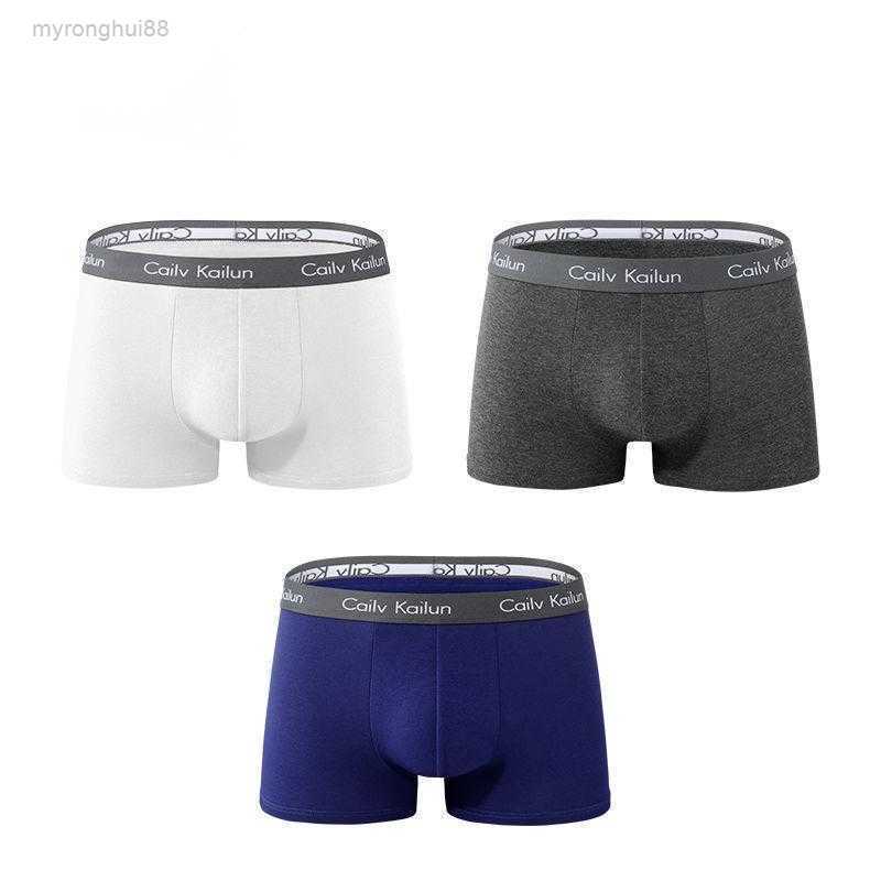 

3pcs/Set Boxers Briefs For Men Breathable Underwear Boxer Male Soft Underpants Man Luxury Brand Comfortable Boxershorts Men M6EV, White+ gray+ blue