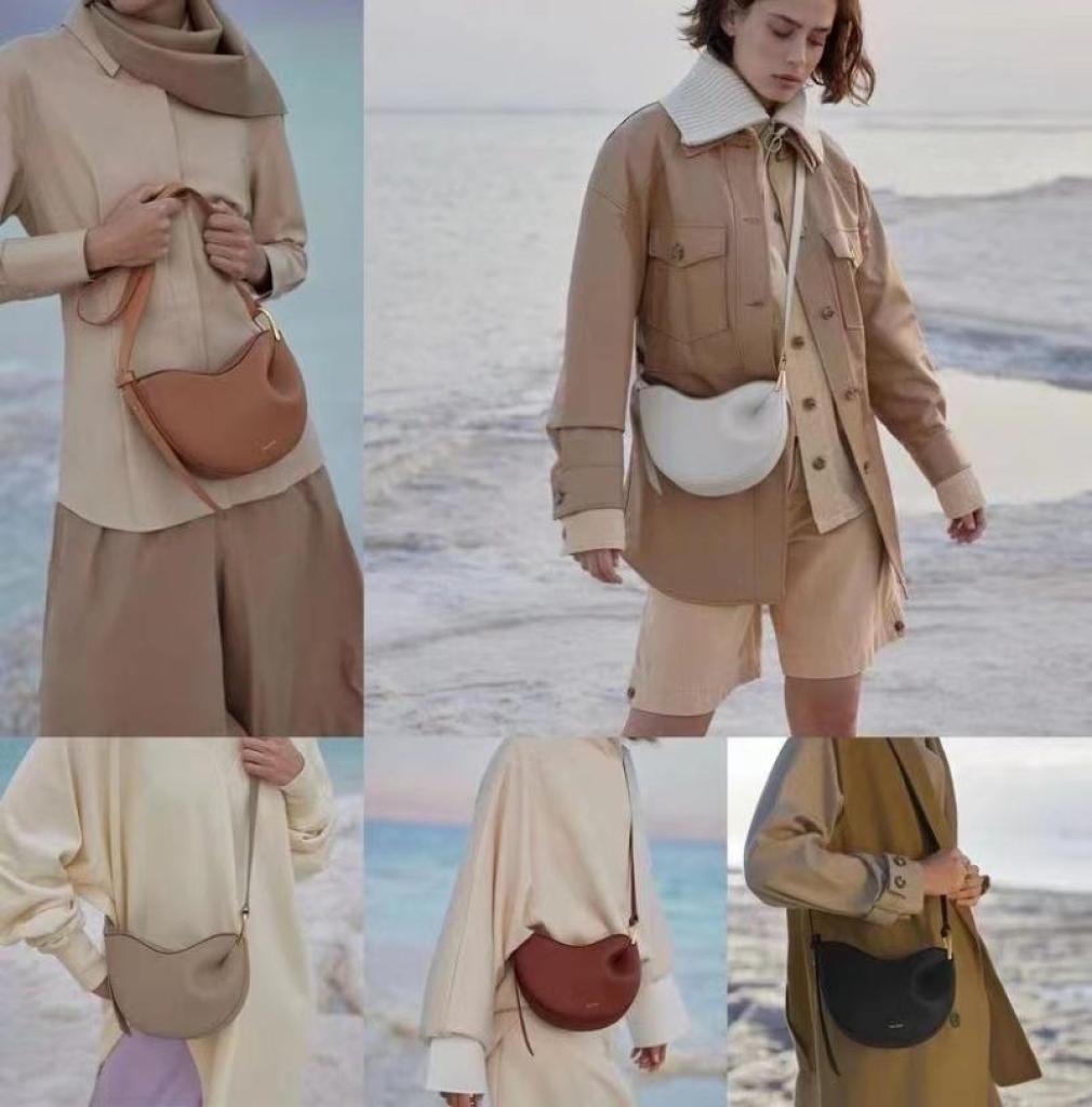 

Evening Bags French Design Polene Small Women39s Bag Light Luxury Single Shoulder Crossbody Leather Portable Female Fashion Bag1681225, Sky blue