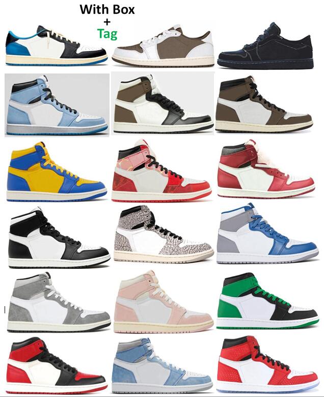 

1s Basketball Shoes Men 1 Next Chapter TS Reverse Mocha Washed Black Washed Pink Reverse Laney Bred Toe Chicago Origin Story True Blue White Cement Pine Green Sneakers, Mid digital pink