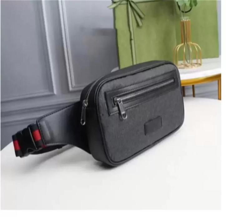 

2023 Waist Bags Men Women Leather Sport Runner Fanny Pack Belly Bum Bag Fitness Running Belt Jogging Pouch Back Grid Bags 518887757120, Black