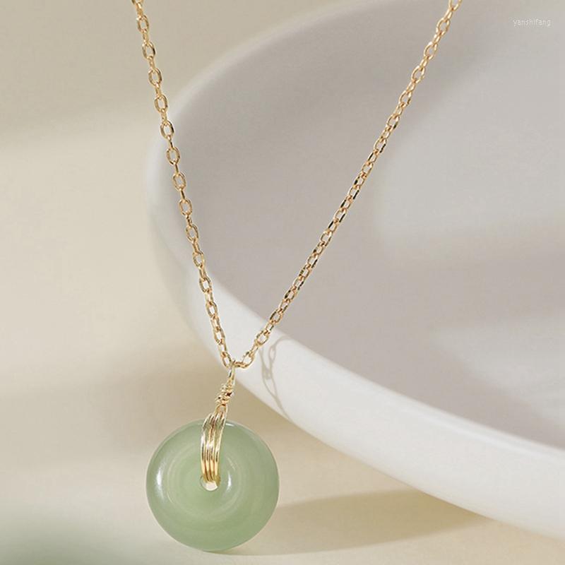 

Chains Natural Hetian Jade Cheongsam Pendant Necklace S925 Silver Fashion Jewelry Chalcedony Amulet Gifts For Women