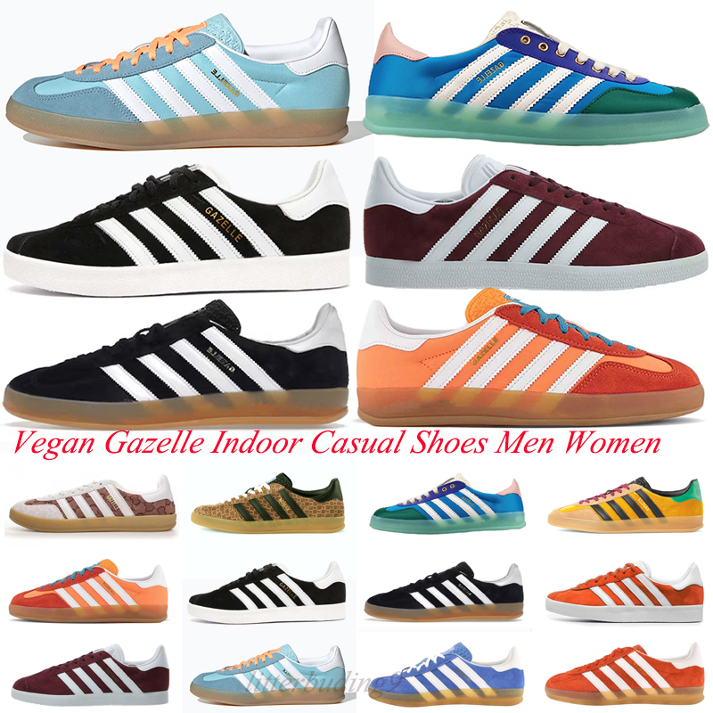

With box mens women Designer shoes sneakers Gazelle Indoor Beam Orange Collegiate Burgundy White men tennis trainers shoe 36-45, Pink multi-color 36-40