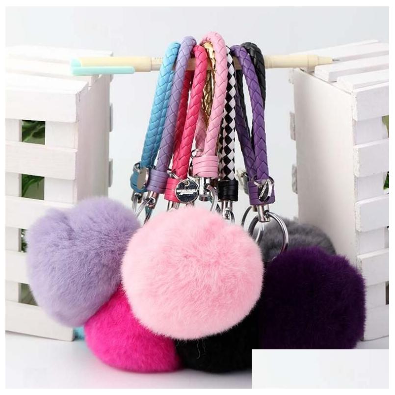

Key Rings Arrival Rex Rabbit Hairball Chain Knitting Rope Creative Bag Strap Kr250 Keychains Mix Order 20 Pieces A Lot Drop Delivery Dhujl