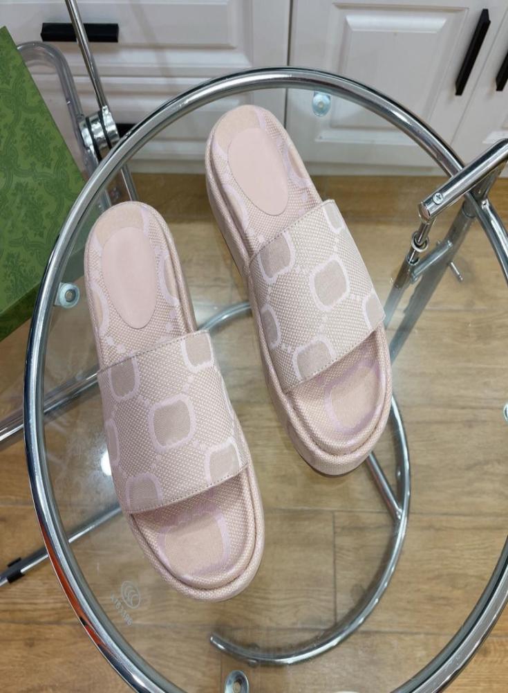

2023ss womens maxi platform slippers girls 50mm fashion Flora Canvas covered platform sandals with box and dust bags7148317, Broze yellow