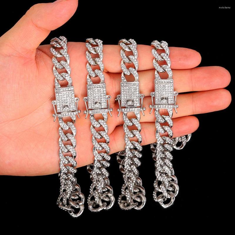 

Chains Men Women Hip Hop Iced Out Chain Necklace High Quality 13mm Width Miami Cuban HipHop Necklaces Fashion Jewelry