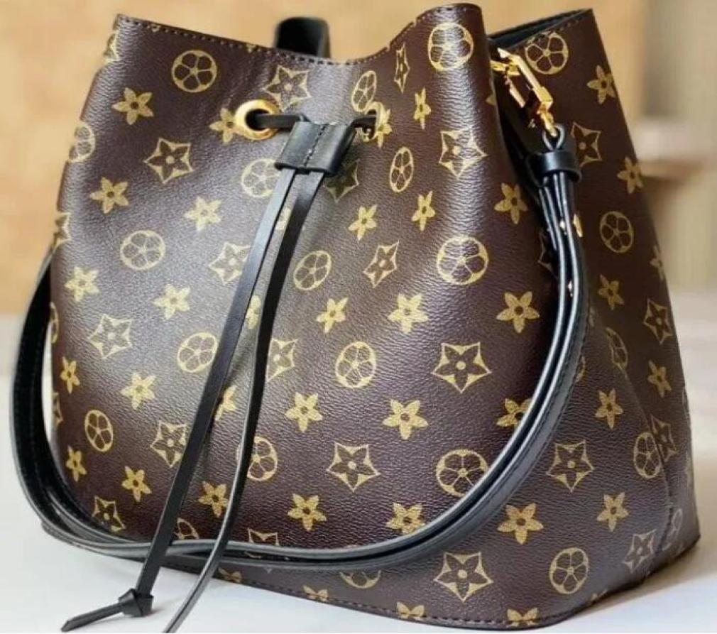 

solds luxurys designers NEONOE Bucket Handbags flower Purses Women Tote Brand Letter Genuine Leather Shoulder Bags crossbody b7976608, Sky blue