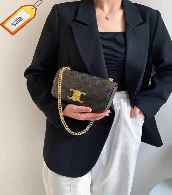 

Women039s Designer Bags 2023 New Genuine Leather Bag High Level Chain Underarm Fashion One Shoulder Crossbody bag Portable Smal6949155, Black