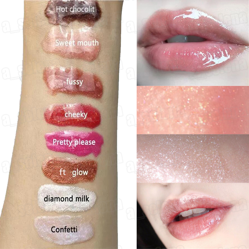 Lip Makeup lipstick 16 colors Shiny Cherry Vitamin Clear FUSSY/Glow/DIAMOND MILK lip glaze liquid lip gloss bomb glow fussy 9ml-image-723655582