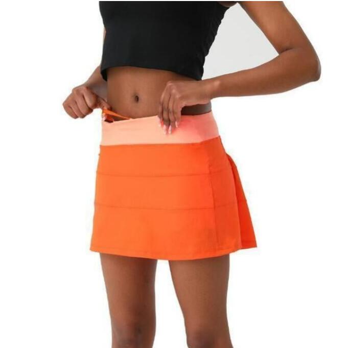 

Summer Sports Shorts Pleated Skirt Loose Thin Yoga Leggings Gym Clothes Women Running Fitness Workout Casual Light Proof Double Layer1, Rose red