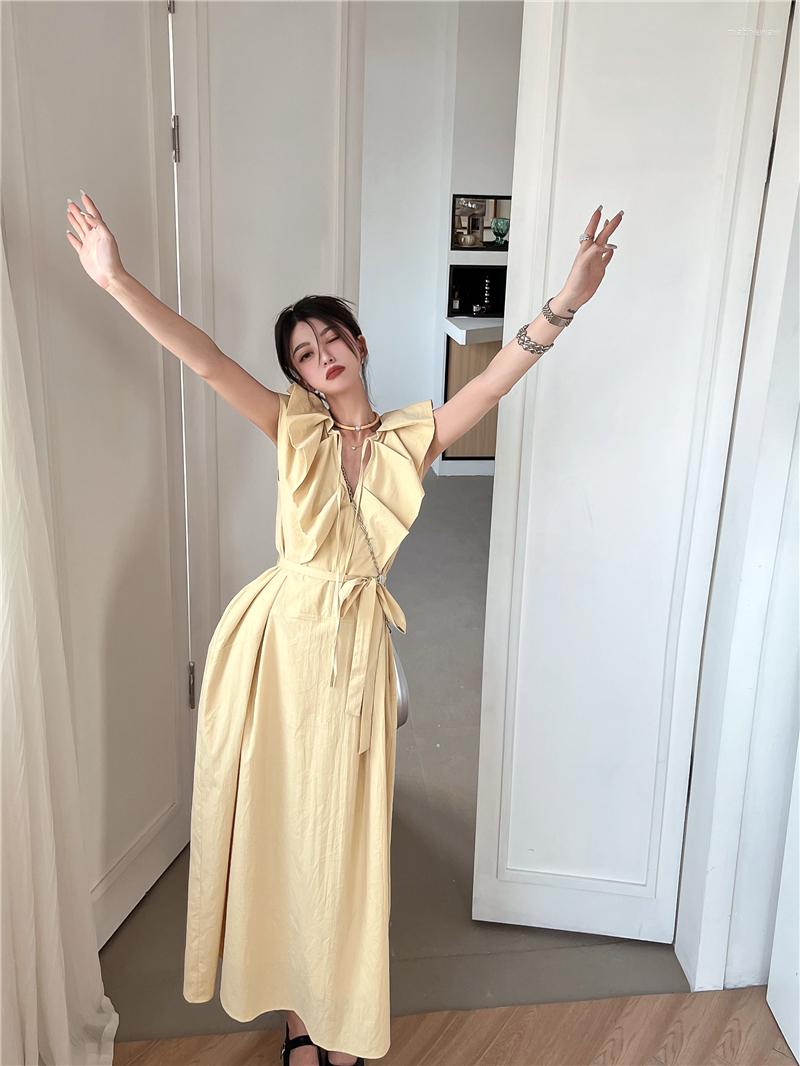 

Casual Dresses French Small Valley Design Feeling Sleeveless Es Dress, Ivory