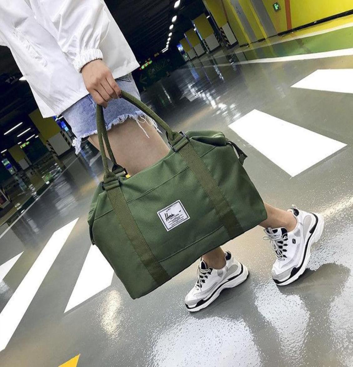 

Canvas Travel Bag Large Capacity Men Hand Luggage Travel Duffle Bags Nylon Weekend Bags Women Multifunctional1388837, Blue