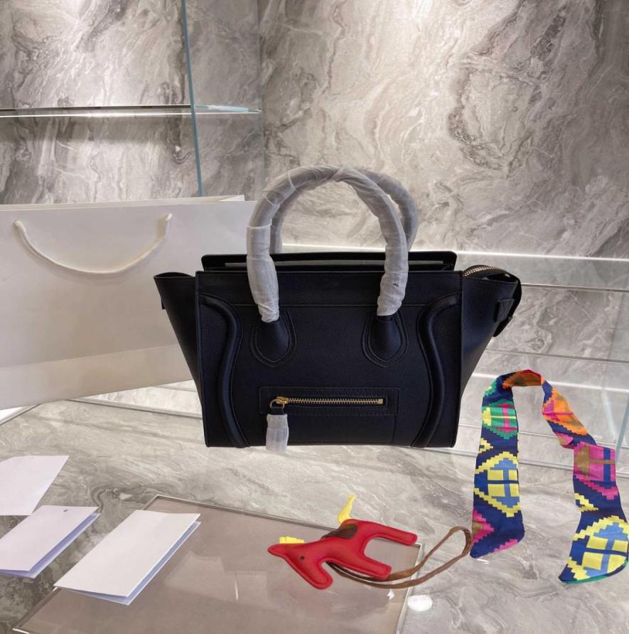 

2021 classic cowhide luxury handbags high quality genuine leather handbags fashion allmatch female designer shopping bags6491086, Black