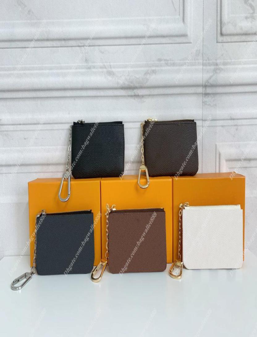 

Men Luxury designer Wallet Coin Purse Zipper Lady keychain Wallets Card Holder Women flower Purses key Pouch porte carte pocket or5974403, Brown