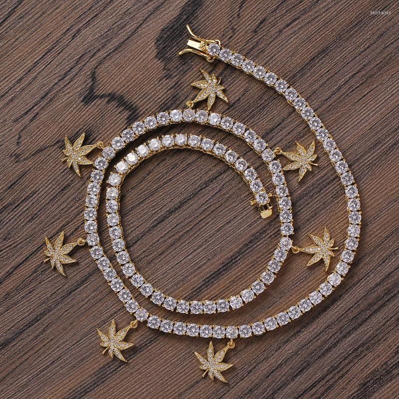 

Chains Wolf Tide Hip Hop Charm Tennis Chain Necklace Jewelry Colier Femme 4mm Iced Out Cubic Zirconia Bling Colar Feminino