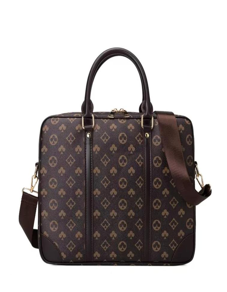 

Briefcase Simple Mens Briefcase Slim Leather Briefcase Solid Large Business Man Bag Laptop Bag Messenger Bag for Men7195885, Clear