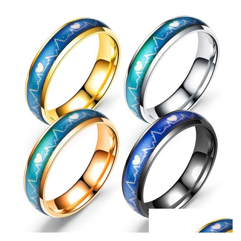 

Band Rings Arrival Stainless Steel For Men Women Fashion Engagement 4 Colors Discoloration Couple Drop Delivery Jewelry Ring Dhbki