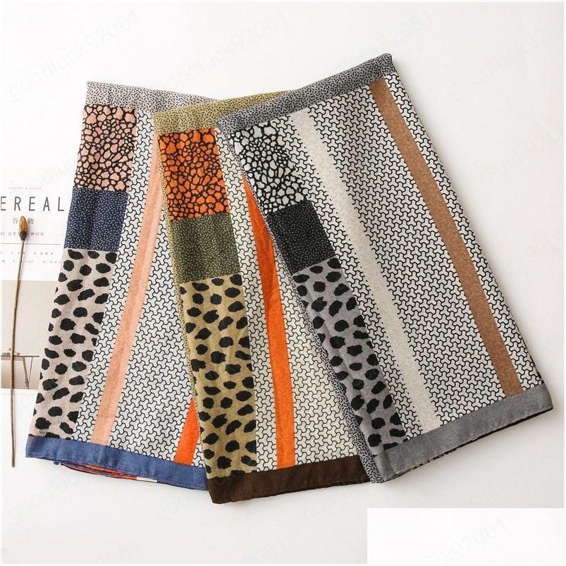 

Scarves Women Spring Autumn Viscose Shawl Leopardwork Pashminas Stole Wrap Print Echarpe Foard Femme Muslim Hijab 180X90Cm Drop Deli Dhobk