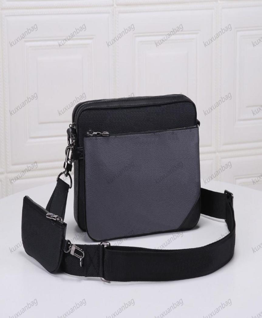 

Luxury Designer Bags L69443 men039s threepiece satchel 433 Messenger small postman bag cross body wallet for slanting suitable4309814, Beige