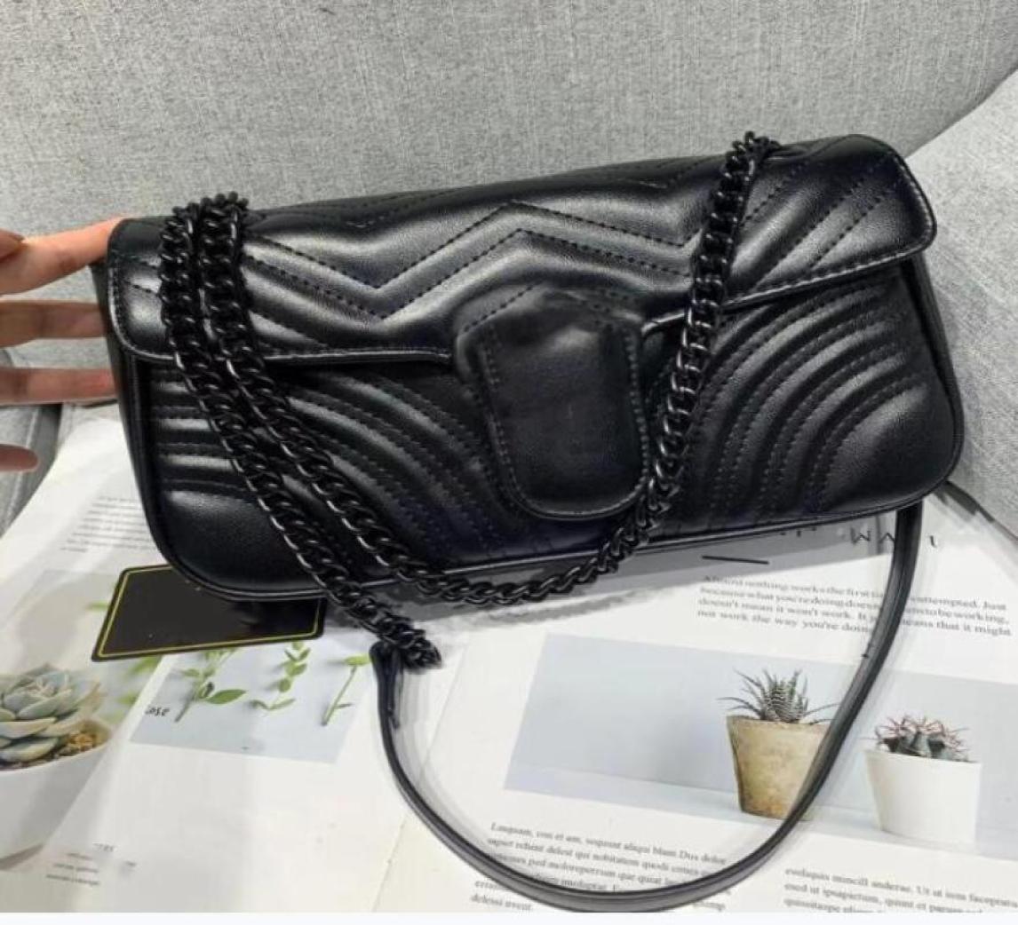 

Black Chain Woman Bag Handbag Purse Original Genuine Leather High Quality Women Messenger cross body chain8261521