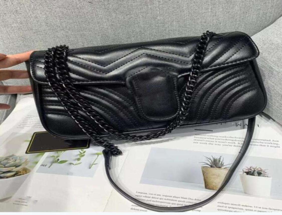 

Black Chain Woman Bag Handbag Purse Original Genuine Leather High Quality Women Messenger cross body chain2396285
