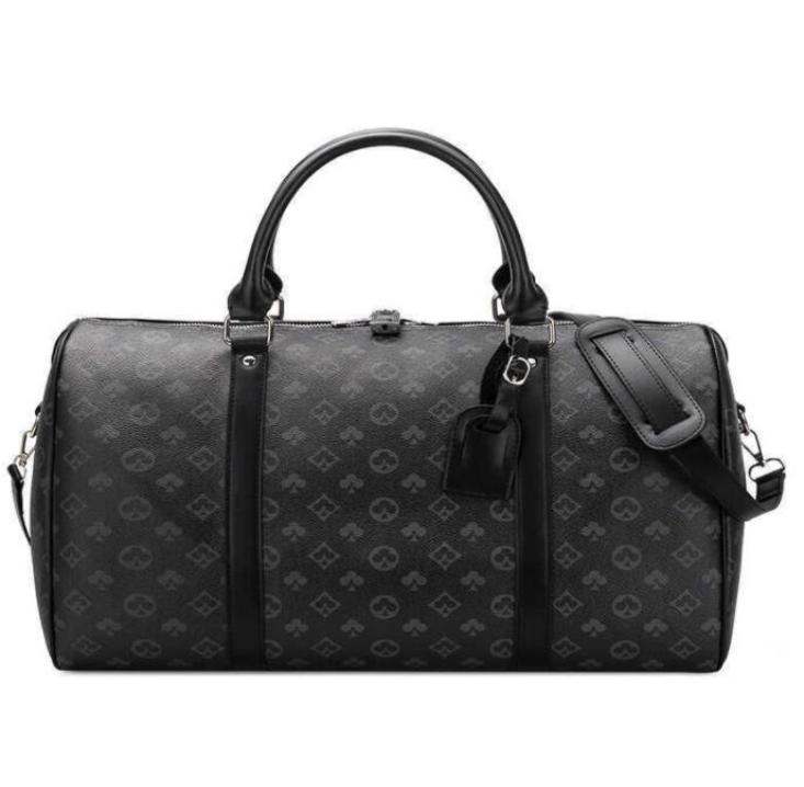 

2023 Men Sport Duffel Bags Outdoor Packs Handbags Luxurys Designers Fashion Luggage Bag Women Leather Travel Handbag Man Tote 55cm7085650, Red