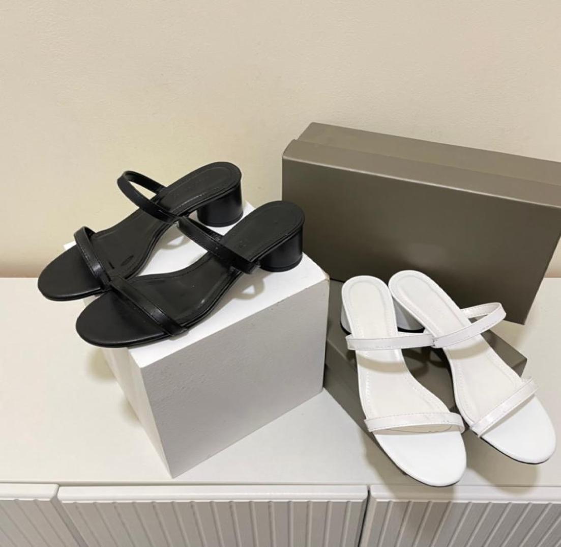 

Classic Paris letters Slippers women simple summer beach solid color causal chunky heel Slippers Designers sandals 3540 with box4123022, Chocolate