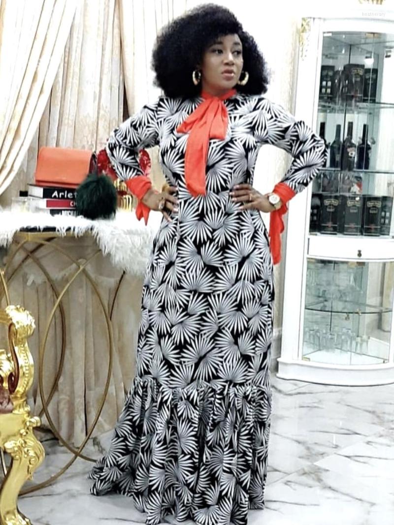 

Ethnic Clothing African Clothes For Women Fashion Print Floral Traditional Dress BouBou Femme Novelty Party Kanga Winter Loose Sleeves