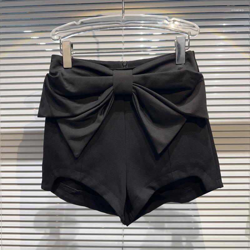 

Women' Shorts PREPOMP 2023 Summer Collection Big Bow Waist Black Sim Women 507