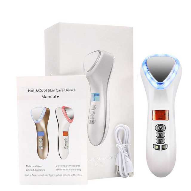 

Mini Hot Cold Hammer Massager Led Light Photon Therapy Ultrasonic Cryotherapy Vibration Face Lift Pore Shrink Skin Care Machineit683bty