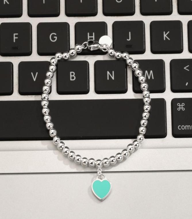 

Designer Heart shaped bracelet high end stainless steel Beaded bracelets men and women Jewelry Christmas Valentine Gift Party wedd3389171