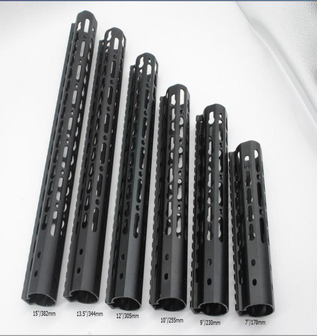 

79101213515quot inch Length Keymod Handguard Float Quad Rail Mounting System NSR AR15 Hand Guard3794994, Black