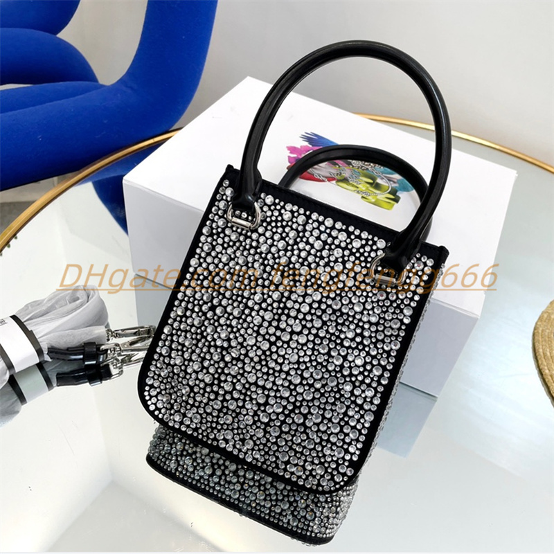 

Designer totes Bags purse Lady Famous Design Casual Crystal Embellished Elements Crossbody Shoulder Handbags Womens Coin Purse Cross Body Wallets, 2 - black+white