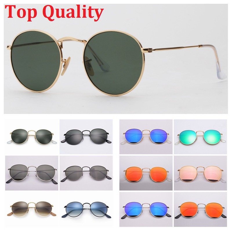 

Top Quality Sunglasses Men Women Sunglasses famous brand Fashion Metal Frame Glass Lenses UV400 Outdoor sports Travel driving Sun glasses