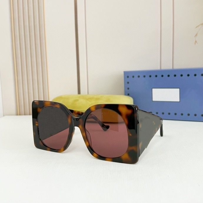 

2023 women men high quality fashion sunglasses black yellow leopard print width plank full frame purple round glasses available with box